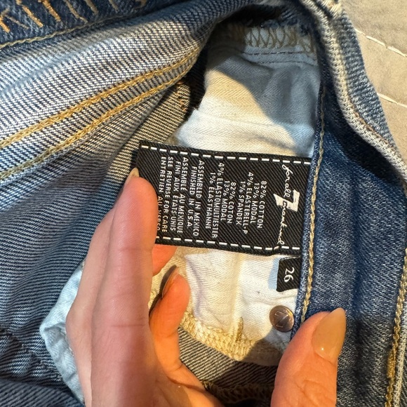 7 For All Mankind Women’s Slim Jeans in Blue - Picture 3 of 5